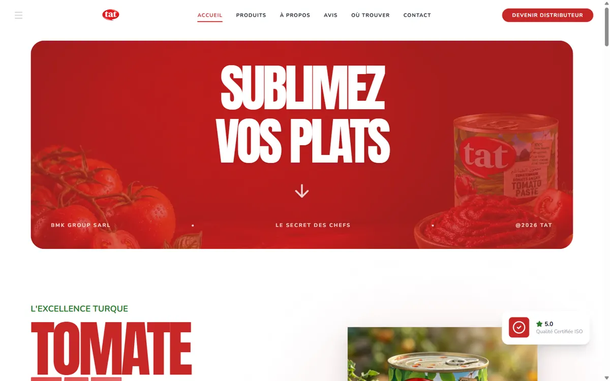 Aperçu du site TAT Mali